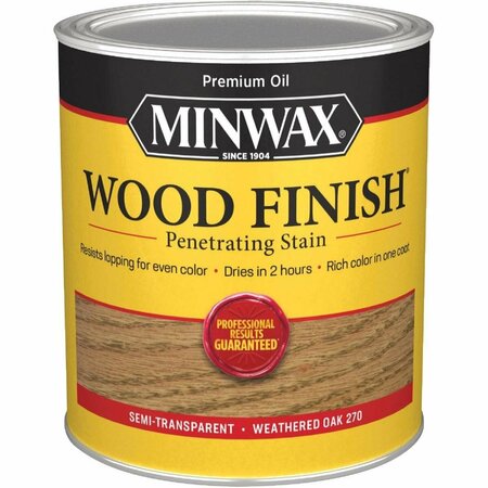 MINWAX Wood Finish Penetrating Stain, Weathered Oak, 1 Qt. 700474444